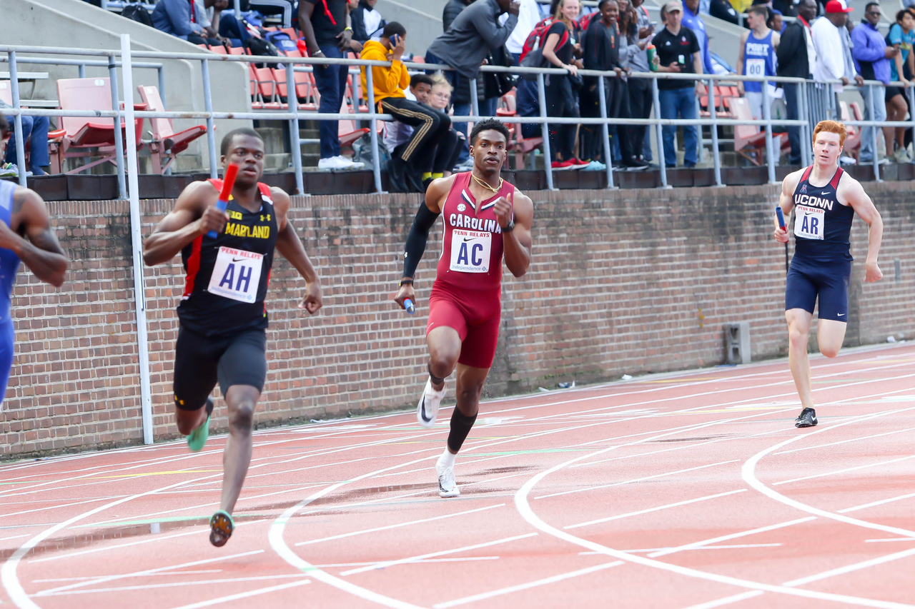 Arinze Chance in action at the 125th Penn Relays | Photo by Charles Revelle | April 26, 2019