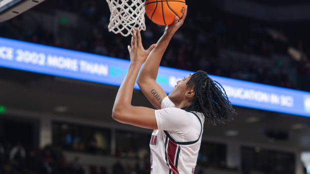 Ashlyn Watkins puts up a layup against Presbyterian, 12/16/24