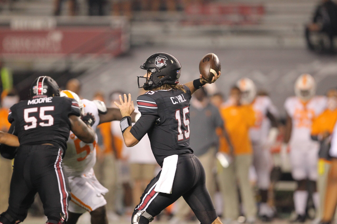 Collin Hill (15)  | Saturday, Sept. 26, 2020 | Williams-Brice Stadium | Columbia, S.C. | Photos by Travis Bell