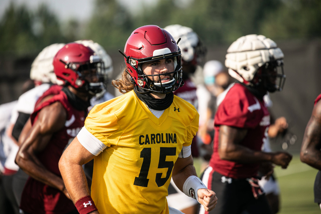 Collin Hill (15) | Wednesday, Aug. 19, 2020 | Ken & Cyndi Long Football Operations Center | Columbia, S.C. | Photos by South Carolina Athletics