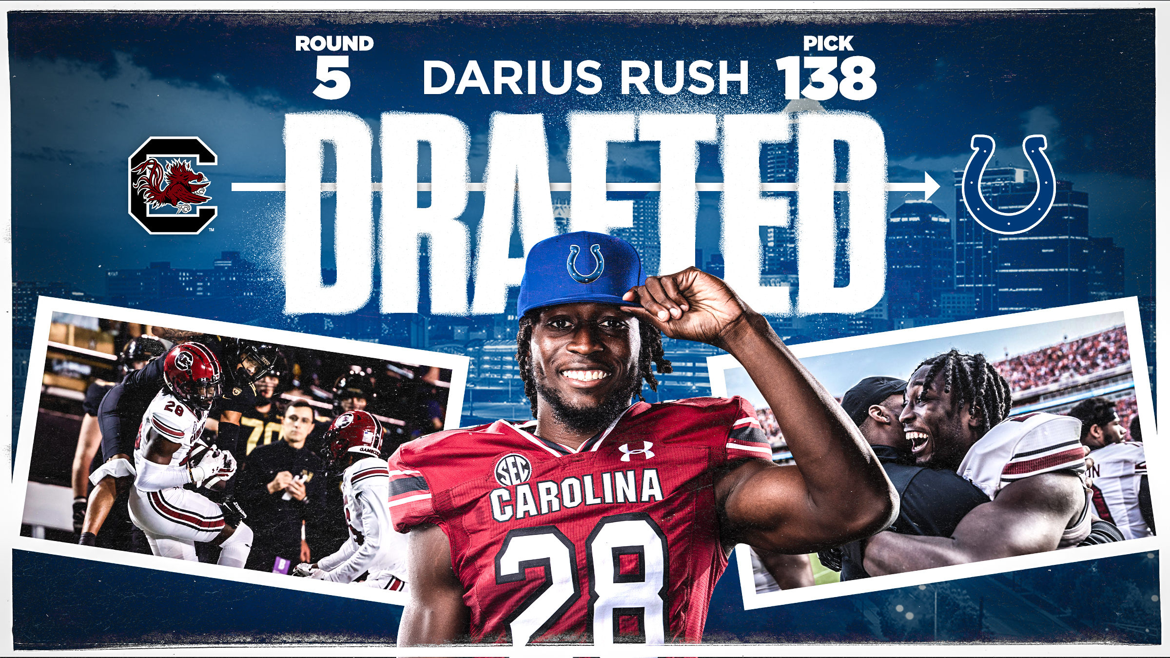 Darius Rush Selected by the Indianapolis Colts in the Fifth Round